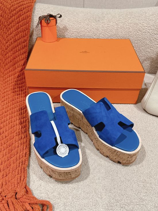 Hermes Versatile Suede Trim Sandals Exquisite Craftsmanship Non-slip Sole