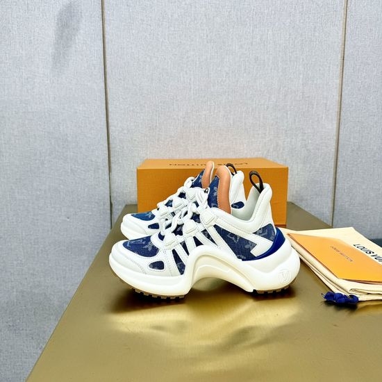 Louis Vuitton LV Wave Sole Chunky Casual Fashion Sneakers