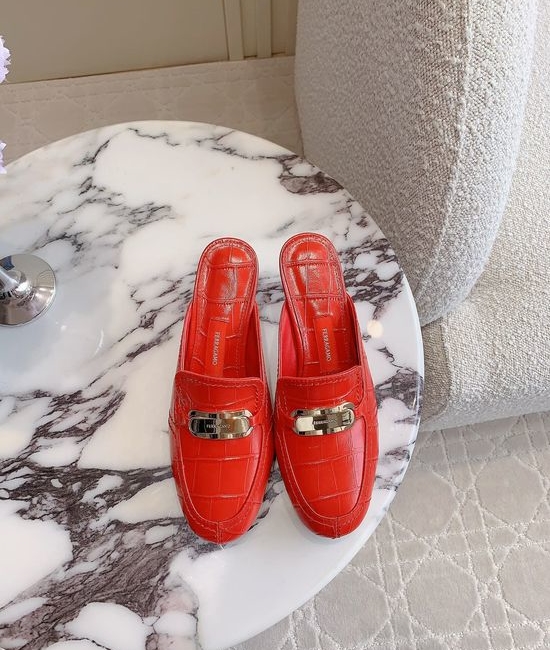 Ferragamo Sophisticated Metal-Accent Mule Slippers