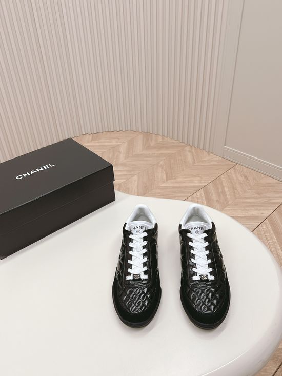 Chanel Quilted Suede Leather Comfortable Casual Sneakers