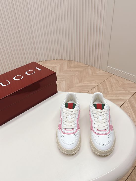 Gucci Embroidered Pattern Thick Sole Non Slip Casual Shoes