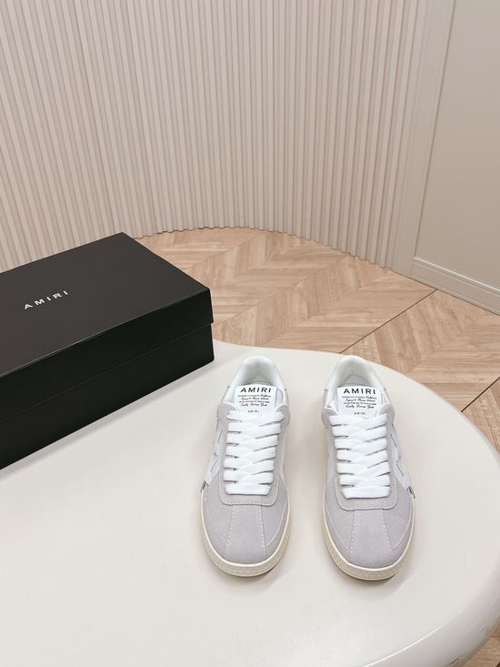 Amiri Star Patch Leather Low Top Casual Skate Shoes