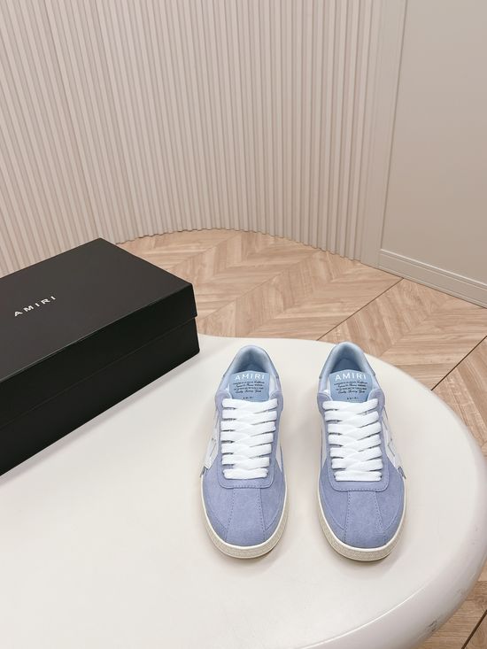 Amiri Star Patch Leather Low Top Casual Skate Shoes