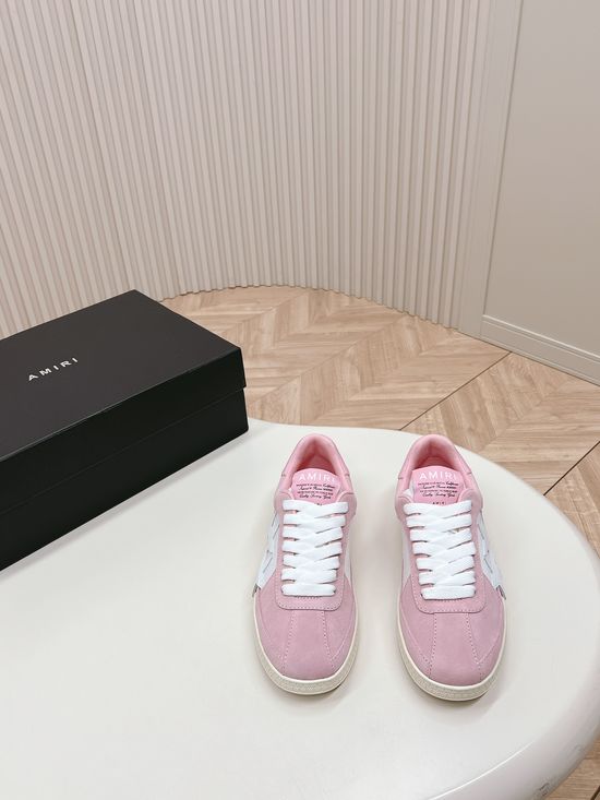 Amiri Star Patch Leather Low Top Casual Skate Shoes