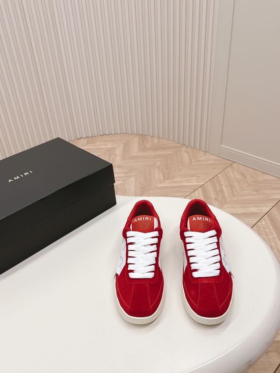 Amiri Star Patch Leather Low Top Casual Skate Shoes