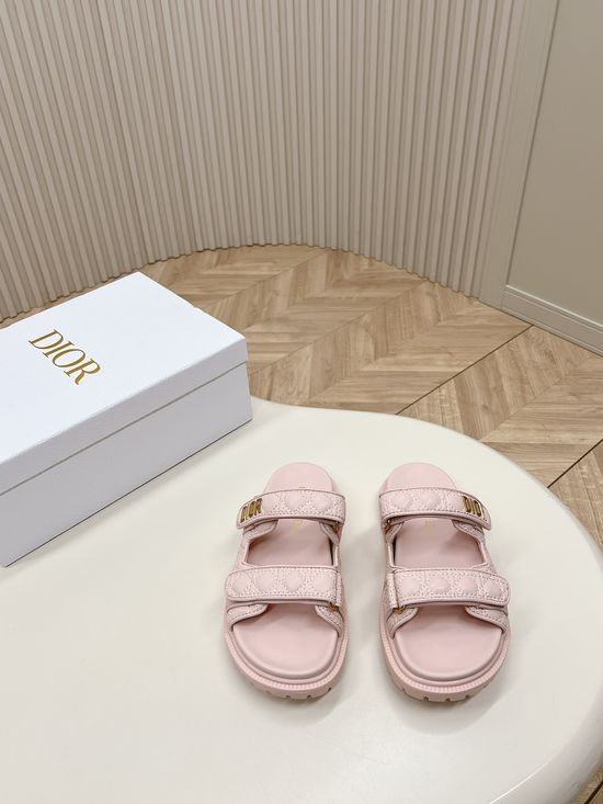 Christian Dior Magic Tape Casual Sandals Slides Classic Design