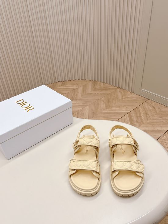 Christian Dior Magic Tape Casual Sandals Slides Classic Design