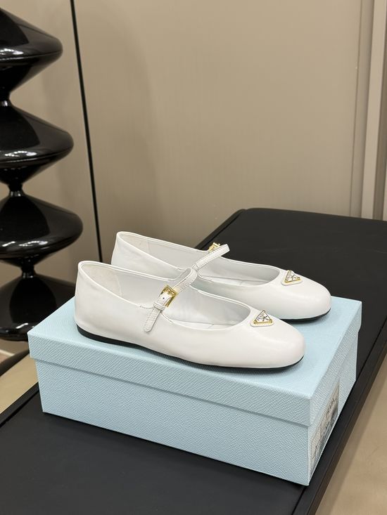 Prada Minimalist Premium Leather Mary Jane Shoes