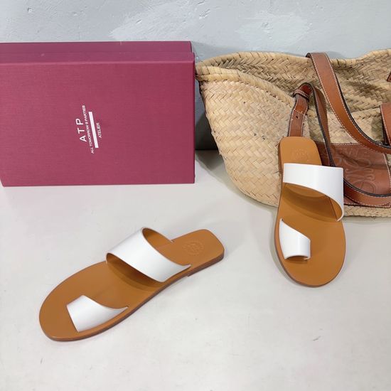Atp Atelier Minimalist Slip-on Slides Soft Comfortable Non-slip Casual Footwear