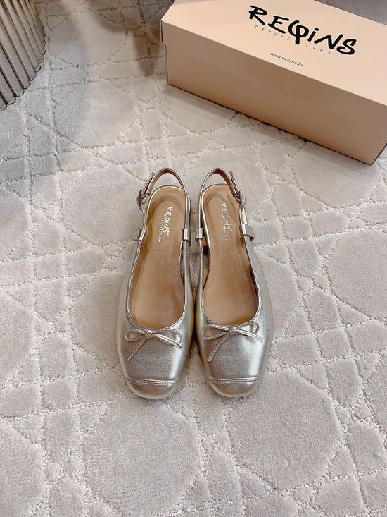 Reqins Soft Leather Ballet Flats Breathable Lightweight Comfortable Casual Shoes