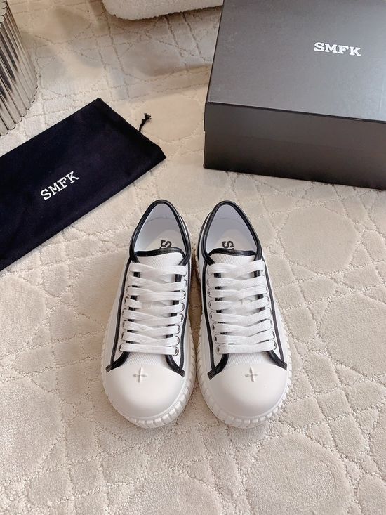 SMFK Thick Sole Canvas Shoes Height Increasing Versatile Daily Footwear