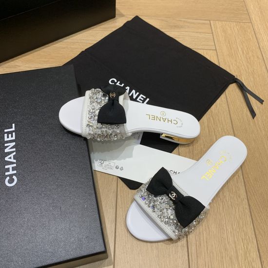 Chanel Elegant Lambskin Slide Sandals Soft All-match Casual Shoes