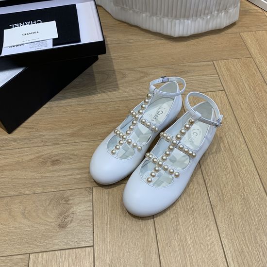 Chanel Pearl Mary Jane Shoes Premium Sheepskin Upper Soft Leather Sole