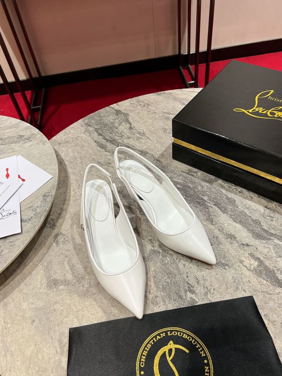 Christian Louboutine Kitten Heel Slingback Pumps Multi Color Options