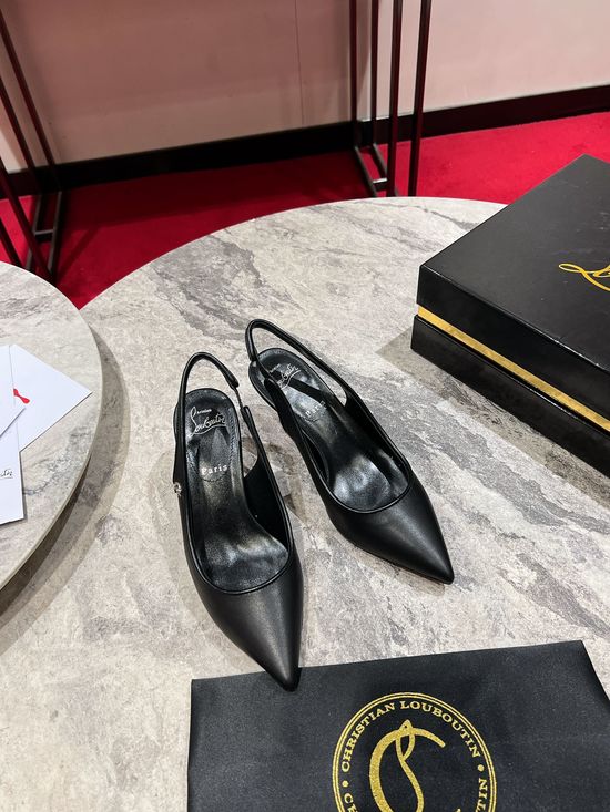 Christian Louboutine Kitten Heel Slingback Pumps Multi Color Options