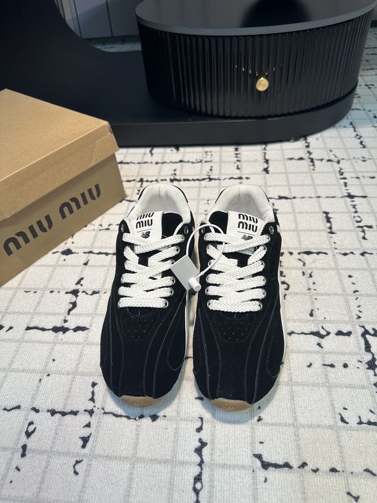 Miu Miu Vintage Deconstructed Casual Sneakers With Double Laces