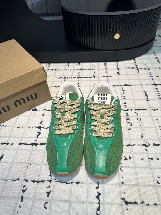 Miu Miu Vintage Deconstructed Casual Sneakers With Double Laces