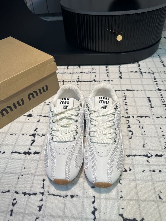 Miu Miu Vintage Deconstructed Casual Sneakers With Double Laces