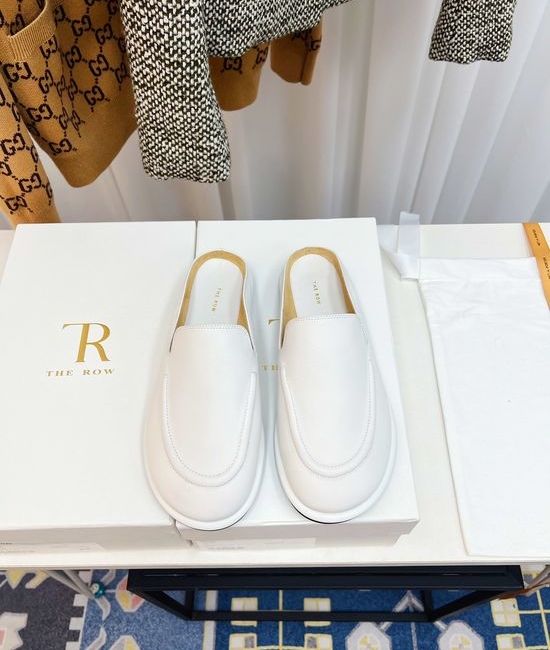 The Row Vintage Leather Mules Soft Non-Slip Comfortable Casual Shoes