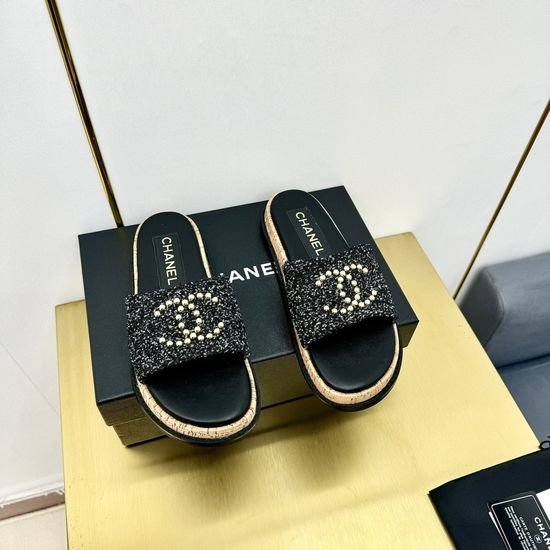 Chanel Soft Satin Lined Non-slip Casual Slippers
