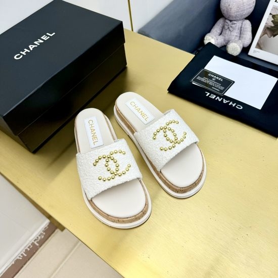 Chanel Soft Satin Lined Non-slip Casual Slippers