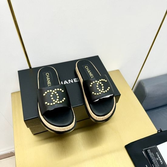 Chanel Soft Satin Lined Non-slip Casual Slippers