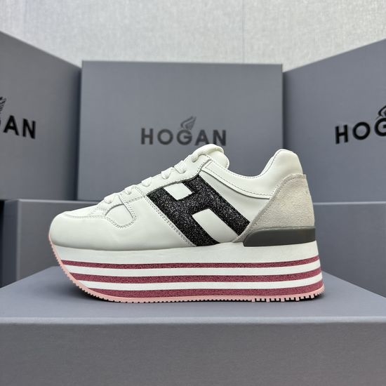 Hogan Fashionable Thick-Soled Leather Loafers for Daily
