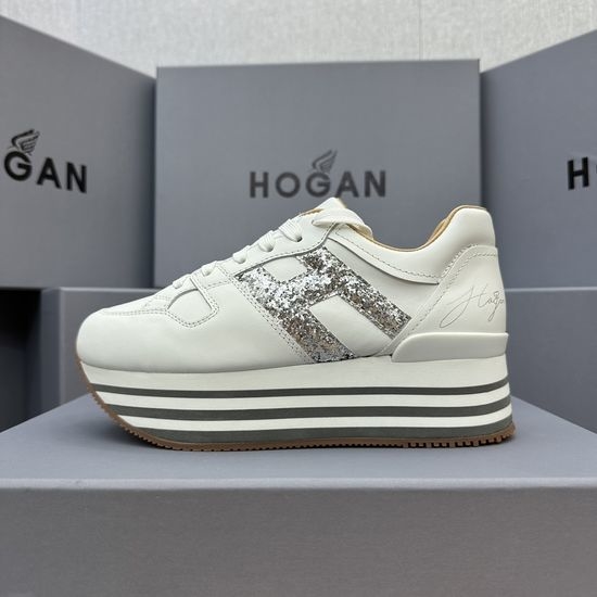 Hogan Fashionable Thick-Soled Leather Loafers for Daily