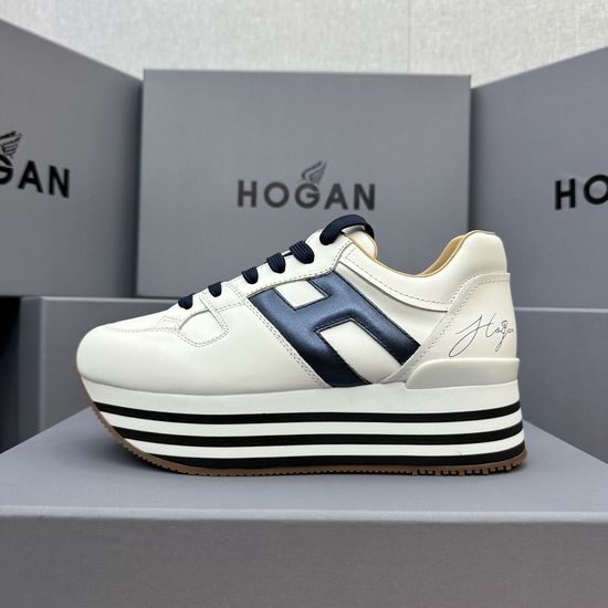 Hogan Fashionable Thick-Soled Leather Loafers for Daily