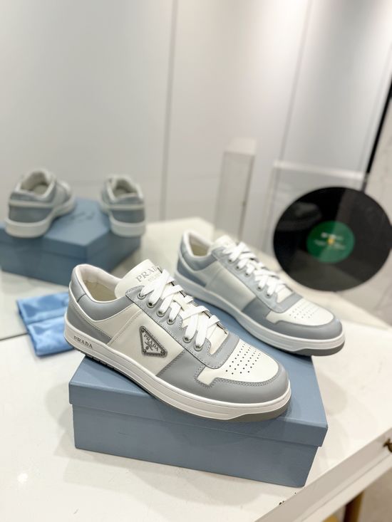 Prada Premium Square Toe Soft Leather Casual Comfort Shoes