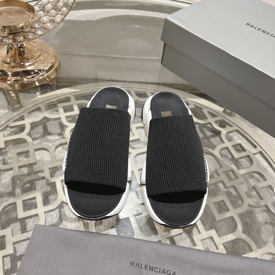 Balenciaga Soft Knit Sock Slides Seamless Upper Resilient Non-slip Sole