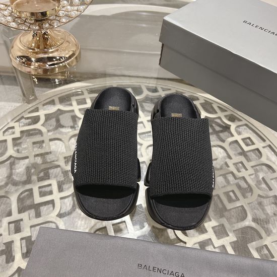 Balenciaga Soft Knit Sock Slides Seamless Upper Resilient Non-slip Sole