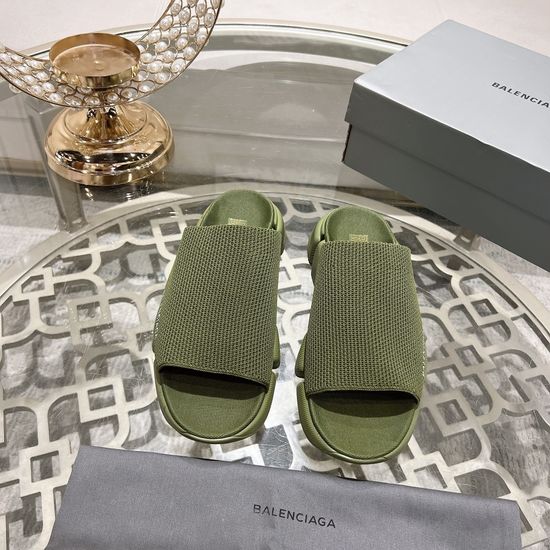 Balenciaga Soft Knit Sock Slides Seamless Upper Resilient Non-slip Sole