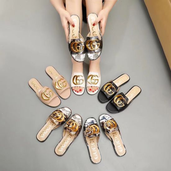 Gucci Classic Simple Genuine Leather Casual Slide Sandals