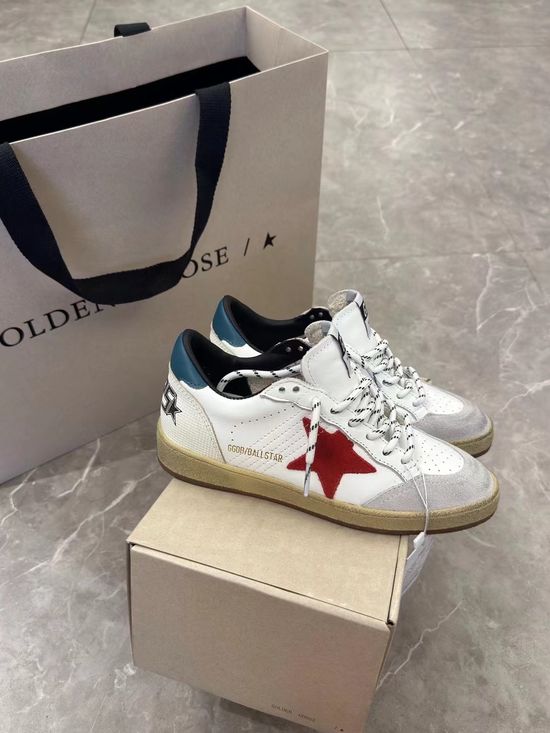 Golden Goose Blue Heel Red Star Graffiti Versatile Daily Casual Sneakers