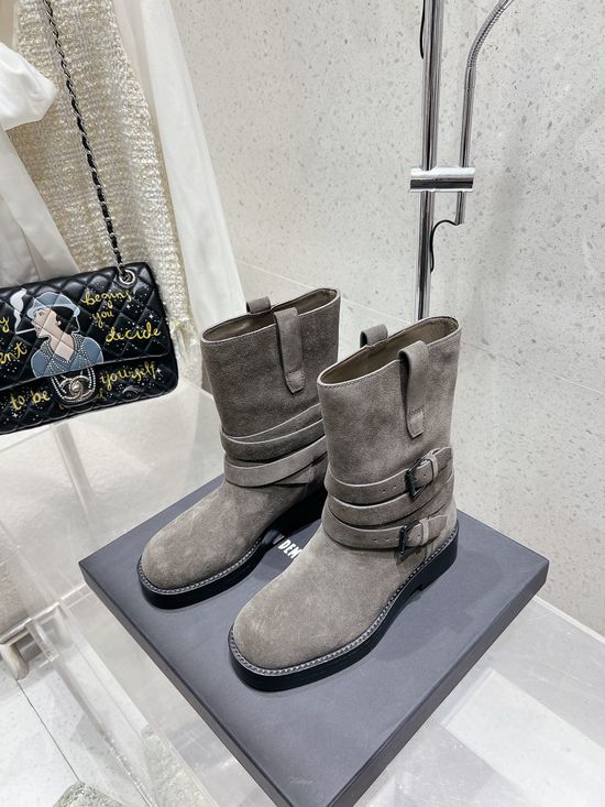 Ann Demeulemeester Stylish Knee High Combat Boots For Daily Wear