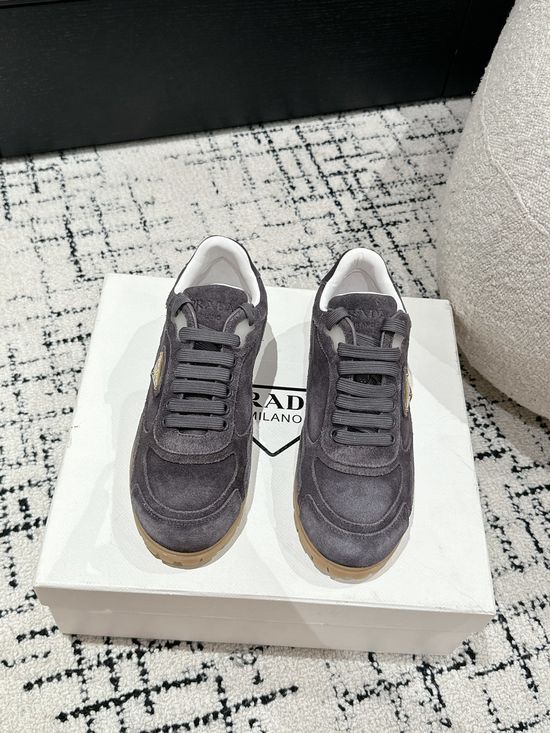 Prada Suede Retro Casual Comfortable Daily Training Shoes