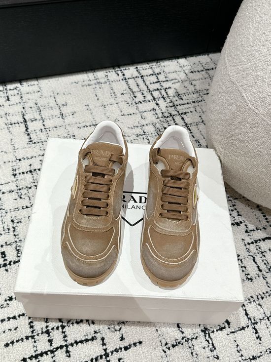 Prada Suede Retro Casual Comfortable Daily Training Shoes