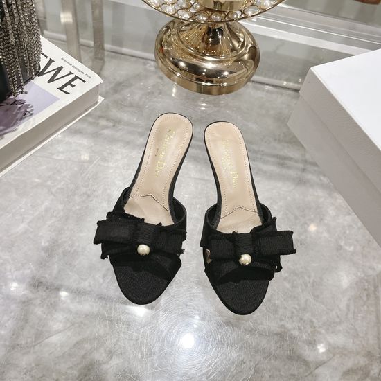 Christian Dior Elegant Tassel Bow Pointed Toe Flat Dress Shoes