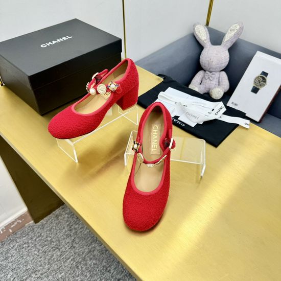 Chanel Vintage Emblem Decor Leather Ballet Flats