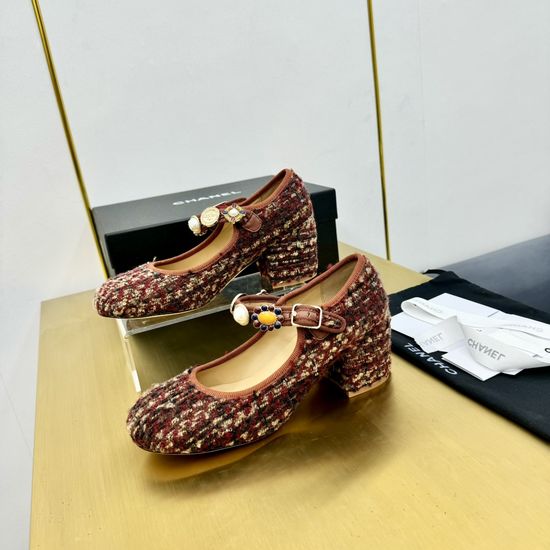 Chanel Vintage Emblem Decor Leather Ballet Flats