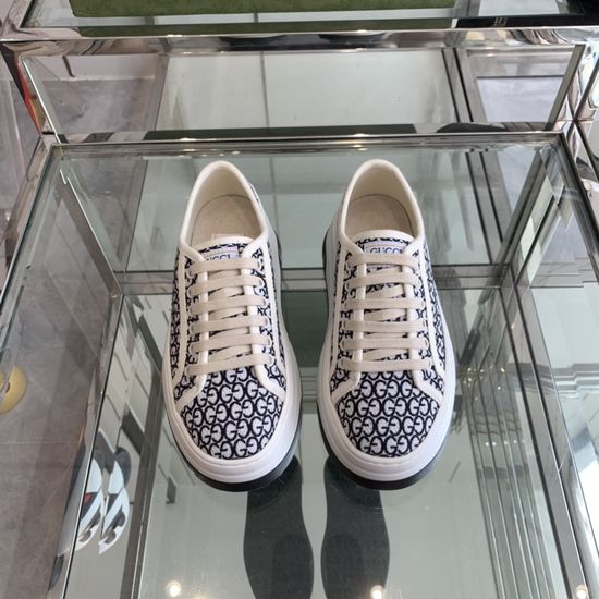 Gucci Vintage Color Block Canvas Platform Sneakers