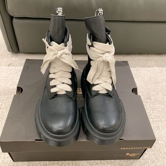 Rick Owens Genuine Leather Non-slip Casual Martin Boots