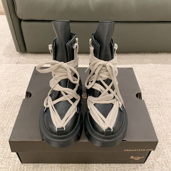 Rick Owens Genuine Leather Non-slip Casual Martin Boots