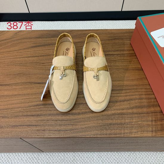 Loro Piana Color Block Loafers Soft Suede Upper Hand Stitched Durable Sole