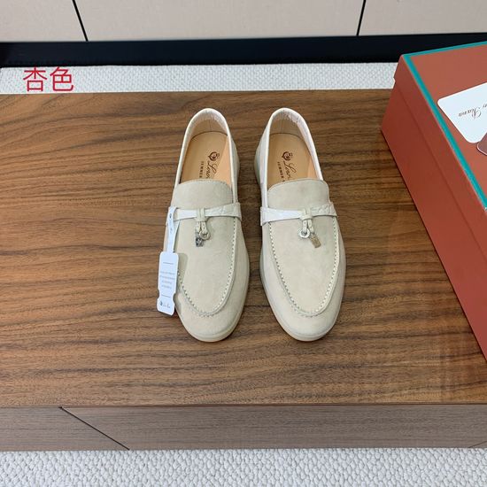 Loro Piana Color Block Loafers Soft Suede Upper Hand Stitched Durable Sole