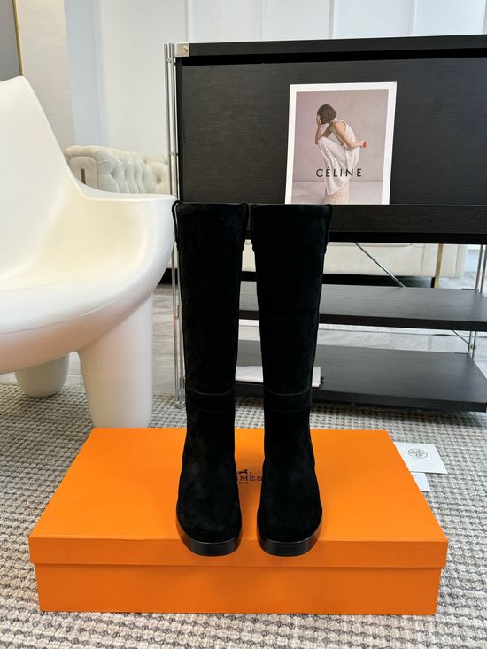 Hermes Premium Leather Knee High Fashion Riding Boots