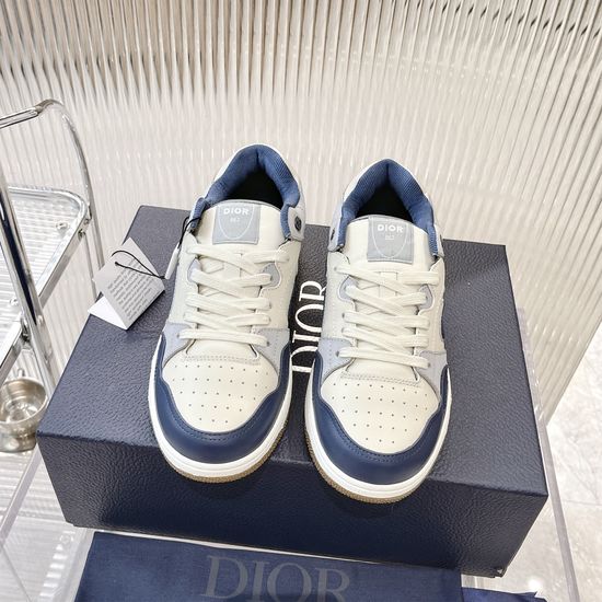 Christian Dior Premium Leather Low Top Sneakers With Printed Details