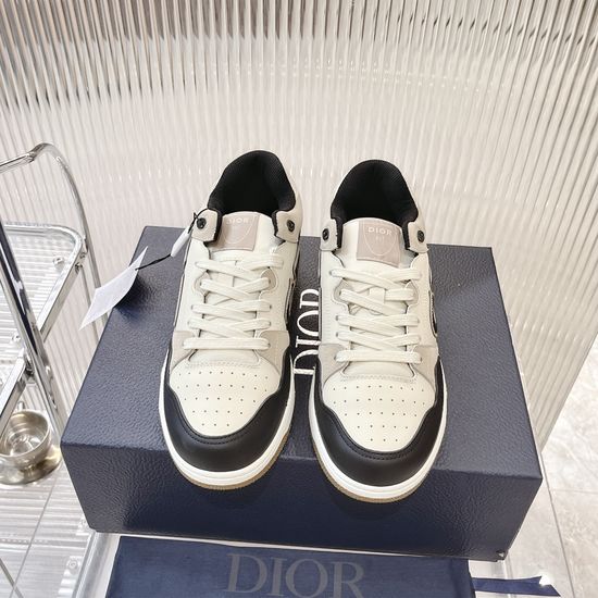 Christian Dior Premium Leather Low Top Sneakers With Printed Details
