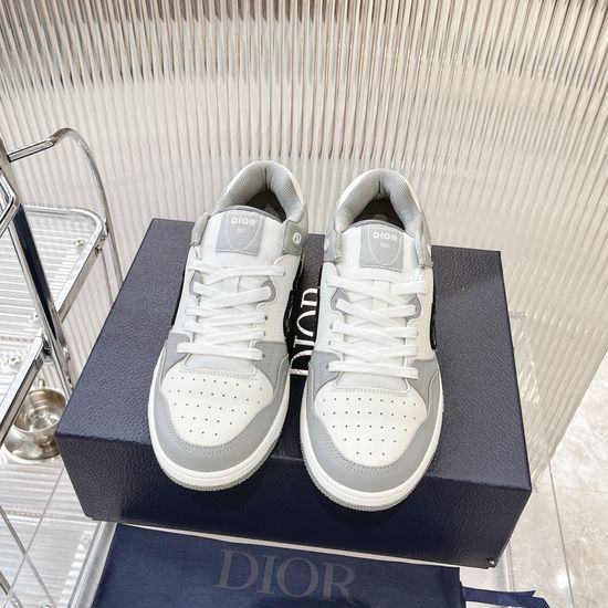 Christian Dior Premium Leather Low Top Sneakers With Printed Details